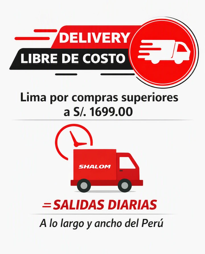 Delivery libre de costo y envíos Shalom a todo el Perú